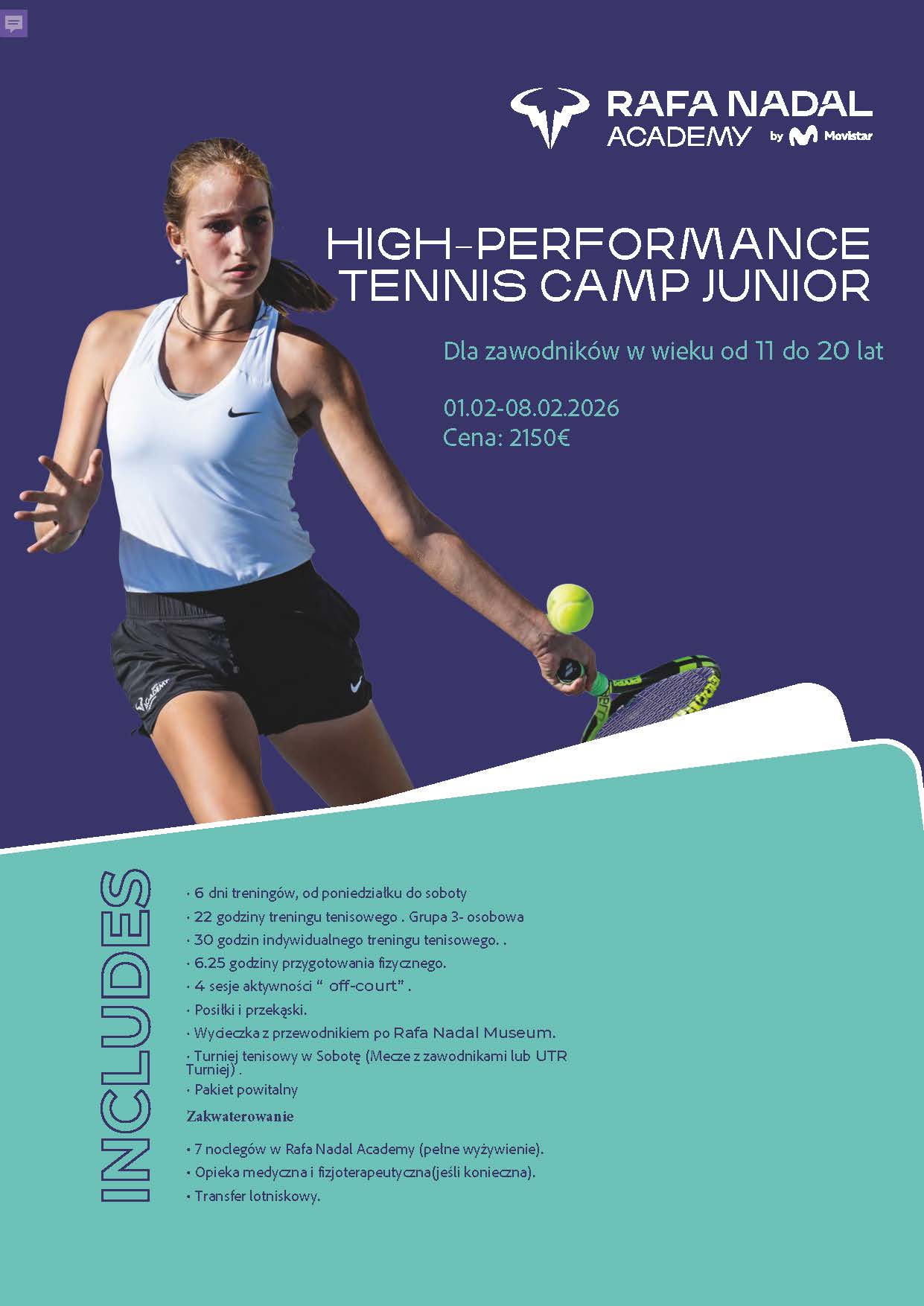 Rafa Nadal Academy Obóz zimowy 2026 broszura camp polski Strona 1 - Rafa Nadal Academy Obóz zimowy 2026